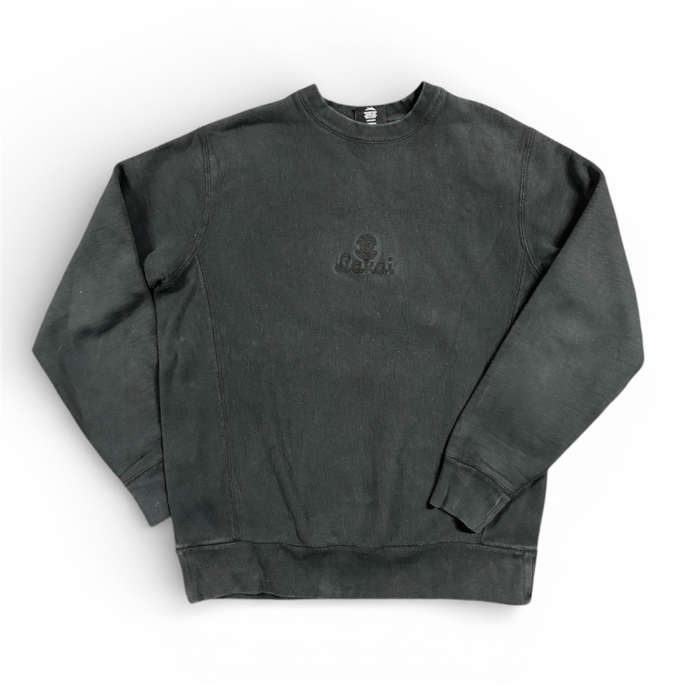 Lakai Black Crewneck Sweatshirt Embroidered Logo | Size Small | Women Oversized